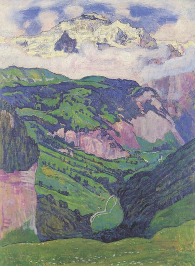 Die Jungfrau von der Isenfluh aus von Ferdinand Hodler